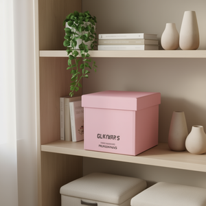 Caja de almacenamiento decorativa cuadrada rosa Party Love, 10 piezas, modelo 47277, fabricada en China - Product Image 2