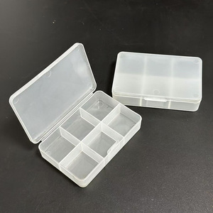 Transparent PP <b>Storage</b> <b>Box</b> 6 Compartment Dustproof <b>Small</b> Medicine Parts Accessory Organizer Case - Product Image 1