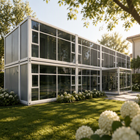 Maison conteneur durable en kit, bâtiment préfabriqué à 2 étages, bureau, villa, hôtel, étanche, résistant au vent, approvisionnement direct usine, OEM ODM