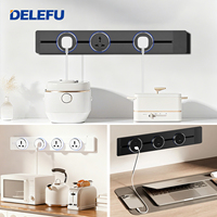 DELEFU Riel Deslizante Móvil para Enchufes, Guía de Cableado USB para Isla de Cocina y Armario Lateral