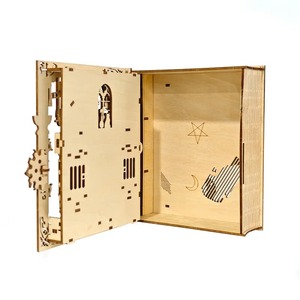 Tùy Chỉnh Laser Cắt <span class=keywords><strong>3D</strong></span> Câu Đố Bằng Gỗ Với 101-500 Miếng Mới Nhất Mô Hình Cuốn Sách Ma Thuật Chủ Giáo Dục Tự Làm Đồ Chơi 3 Sao - Product Image 6