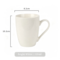 Tasses à café en céramique personnalisées avec logo, tasse à café tendance, tasse cadeau avec poignée blanche, tasse en céramique simple