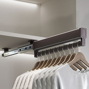 HNOSS Support de cintres pour pantalons gris coulissant en aluminium de forme I - Product Image 4