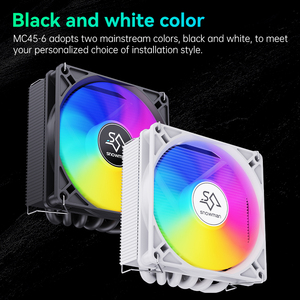 พัดลมระบายความร้อน CPU <span class=keywords><strong>LED</strong></span> สโนว์แมน ARGB พร้อมท่อความร้อนทองแดง6ท่อความร้อน92มม. ใช้ได้กับ <span class=keywords><strong>Asus</strong></span> <span class=keywords><strong>Aura</strong></span> สำหรับไฟมิสติก MSI สำหรับ Intel สำหรับ AMD - Product Image 4