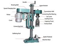 Machine de capsulage semi-automatique pour couvercles en aluminium, machine de capsulage pour couvercles en aluminium Stelvin, machine de capsulage Ropp