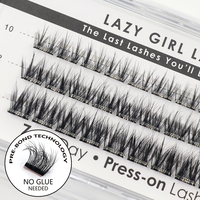 Extensions de Cils DIY Fait Main À Presser, Cils Faux en Bande Complète ou en Clusters Individuels, Sans Colle Requise