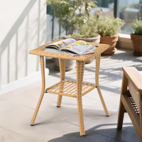 Table d'appoint de bistrot en rotin tressé pour patio, jardin, porche, balcon - Vente en gros