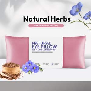 Masque oculaire personnalisé en soie biologique douce avec aromathérapie, graines de lavande, chauffant, pour le sommeil et le yoga - Product Image 2