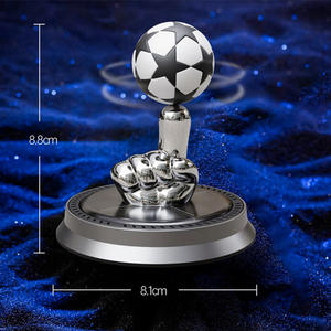Ornamento di profumo di calcio galleggiante a energia solare deodorante per auto rotante per deodorante decorativo per auto in metallo novità regali - Product Image 4