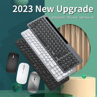 Precio de Fábrica OEM, Juego de Teclado y Ratón Inalámbrico 2.4G USB+BT para Tablet PC, Universal para Oficina, Luminoso, Portátil para Exteriores, Teclado de 99 Teclas