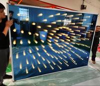 Enseigne néon LED 3D Infinity avec effet miroir profond, logo RVB personnalisable et lumineux pour restaurant, bar et vitrine de magasin