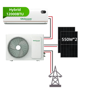 ACDC 12000 BTU điều hòa không khí năng lượng mặt trời Hybrid chia tấm năng lượng mặt trời điều hòa không khí đơn vị hệ thống điều hòa không khí - Product Image 1