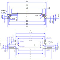 Caja de control de potencia electrónica de Metal montada en la pared, caja de Proyecto de aluminio dividido personalizada, caja de caja electrónica para PCB