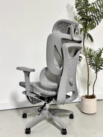 Chaise de bureau ergonomique pivotante en maille, moderne, confortable et luxueuse, avec accoudoirs réglables, idéale pour une utilisation en atelier climatisé