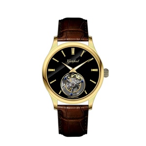 Gezfeel Luxury Men's Genuine Tourbillon <b>Watch</b> with Stainless Steel Case, Genuine Leather Strap, Sapphire Crystal Dial, 5BAR Wate - Product Image 3