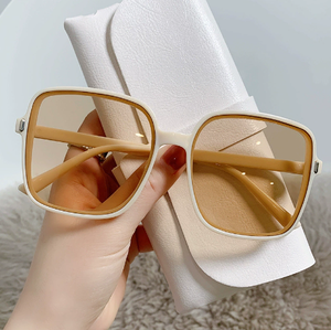 Fashion Rice Nail Box Sunglasses Gradient Color Glasses Women's Trendy Anti UV Retro Sunglasses Big <b>Face</b> Slimming Glasses - Product Image 4