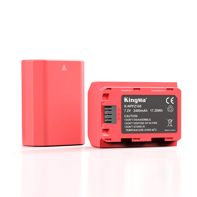 Kingma 2400mAh Power-Packed NP-FZ100 Li-ion Camera Batteries for Sony A7 Iii A9 Camera