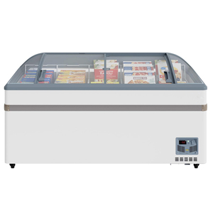 Congelador comercial de gran capacidad de 65 pulgadas con ruedas para supermercado, de bajo consumo y diseño tipo isla. - Product Image 1