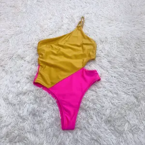 Summer Hot Sale Women Swimwear assorted colors One Piece Swimsuit