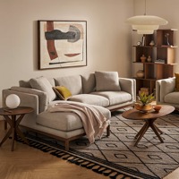 Sofa in Box 2/3-Sitzer Modulares L-förmiges Ecksofa mit Hochdichteschaumstoff-Bezug Luxuriöses Design für Wohnzimmer