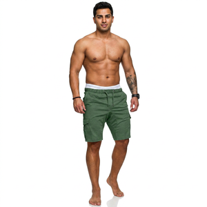 Pantalones cortos deportivos de algodón para hombre con diseño de logotipo bordado personalizado OEM, pantalones cortos informales, envío DDP, envío DDP - Product Image 1