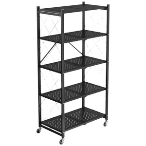 Estante de Almacenamiento <span class=keywords><strong>Plegable</strong></span> de Metal para el Hogar, de 5 Niveles, sin Instalación, para Utensilios de Cocina - Product Image 5