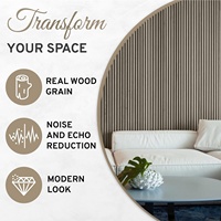 Panneau mural acoustique pour studio de musique Panneau acoustique PET insonorisé Panneau mural acoustique en bois de placage à lattes