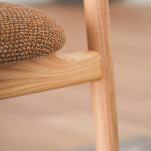 Silla de Comedor Moderna con Asiento de Lino y Madera de Fresno, Mueble Versátil para el Hogar, Sala de Estar, Dormitorio, Hotel y Exteriores - Product Image 6
