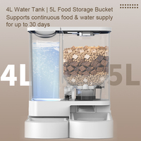 Distributeur automatique de nourriture et d'eau pour animaux de compagnie 5L nourriture 4L eau 2 en 1, distributeur intelligent WIFI pour animaux de compagnie avec caméra HD, contrôle par application Tuya, minuterie