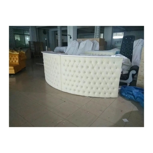 Hot Bán Biểu Tượng Tùy Chỉnh Màu Sắc Văn Phòng Xây Dựng Phía Trước Bàn Đá Nhân Tạo Gỗ Màu Hồng Bàn Tiếp Tân - Product Image 2