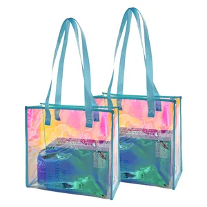 Renk şeffaf diyagonal Pvc taşıma çantası omuz alışveriş çantası yumuşak plastik üç boyutlu çanta Pvc dikiş çantası
