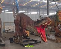 Dinosaure animatronique réaliste pour l'extérieur, modèle de Tyrannosaurus Rex en silicone avec moteur servo pour exposition dans un parc d'aventure