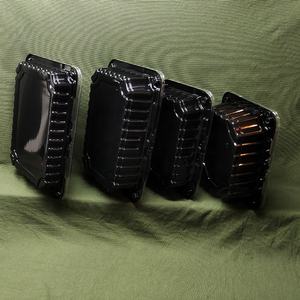 Barquette sous vide en plastique alimentaire 550/600/650/950 ml pour aliments congelés, fruits frais, viande, boîte à bento noire pour déjeuner et salade avec couvercle transparent - Product Image 3