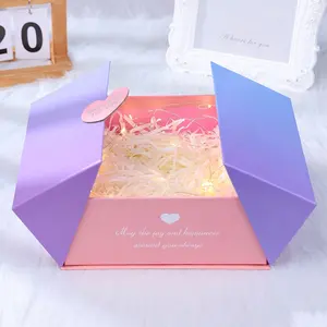 Kreative Doppeltür-Geschenkbox Valentinstag hochwertige magnetische Umdrehungskiste mit großem Verlauf Verpackungsbox für Kosmetika Parfüm
