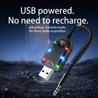 Récepteur Bluetooth de voiture Aux Adaptateur Bluetooth sans fil Convertisseur audio Téléphone portable Appel mains libres