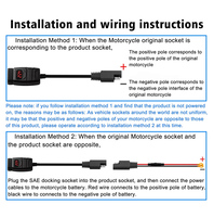 Chargeur USB pour moto, PD QC3.0, prise de charge de type C, chargeur USB étanche avec interrupteur voltmètre LED pour ATV et scooter