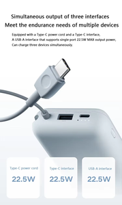 Cargador Portátil Original <span class=keywords><strong>Xiaomi</strong></span> con Cable Integrado, Mini Power Bank de 10000mAh, Versión de Bolsillo, Apto para Dispositivos <span class=keywords><strong>Xiaomi</strong></span> - Product Image 3
