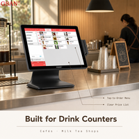 Sistem Terminal Kasir POS Panel PC All-in-One Layar Sentuh Tunggal 15" Grosir untuk Toko Retail
