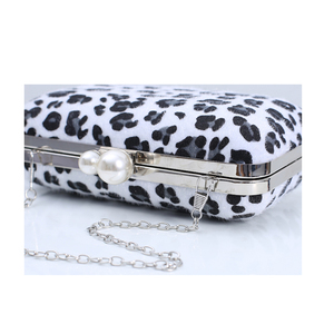 Womens Leopard Dinner Purse Wedding <strong>Bridal</strong> Party <strong>Bag</strong> Messenger PU Leather Evening <strong>Clutch</strong> <strong>Bags</strong> - Product Image 5