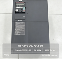 Variateur de fréquence Mitsubishi FR-A840-00770-2-60 30KW 380V-480V triphasé pour moteur, multi-étiquettes 57A 590Hz, contrôle vectoriel sans capteur, CE