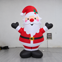 Père Noël gonflable de 6 pieds avec lumières LED pour décoration de jardin intérieur/extérieur, taille personnalisée