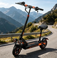 Katlanabilir Elektrikli Scooter Paylaşımlı Sürüş İki Tekerlekli Lityum Pil 60km Menzil Su Geçirmez Hafif Taşınabilir