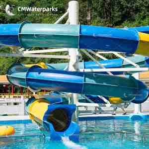 Chất lượng tốt sợi thủy tinh lai nước 5-điểm tham quan kết hợp trượt cảm giác mạnh cho người lớn vui chơi giải trí - Product Image 5