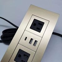Ventas calientes EE. UU. Canadá Muebles PC 1-3 metros Tomas de corriente duales con puerto USB para la oficina del hotel en casa