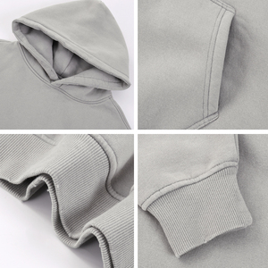 Sudadera con capucha en blanco para hombre, ropa de gimnasio, ropa de calle, ropa de algodón de gran tamaño, desgastada, vintage, lavado ácido, logotipo personalizado - Product Image 4