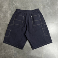 Shorts Cargo de Travail pour Hommes en Nylon Ripstop, Coupe Ample, Double Genouillères, avec Surpiqûres Contrastantes, Personnalisables, Haute Qualité, Vente en Gros