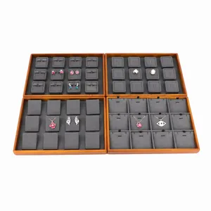 OEM Factory 3d printing service custom wooden necklace display jewellery tray display ring necklace jewelry display trays