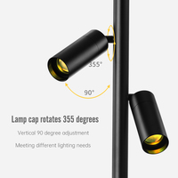 Projecteurs LED modernes en aluminium à double COB 2700K-6000K CRI 95 pour l'éclairage intérieur des restaurants