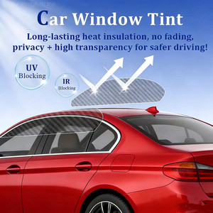 Película de Control Solar Innofilms <span class=keywords><strong>Negra</strong></span> de PET con Protección UV, Aislamiento Térmico, Película para Ventanas de Automóviles con 46% de VLT, 99% de Protección UV y 98% de Rechazo de IR - Product Image 1