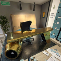 Ensemble de bureau et chaise en aluminium durable de style industriel rétro pour la maison et le bureau, meubles de style loft